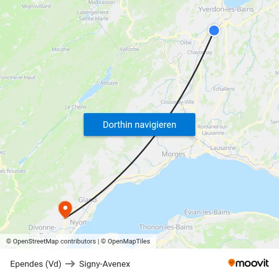 Ependes (Vd) to Signy-Avenex map