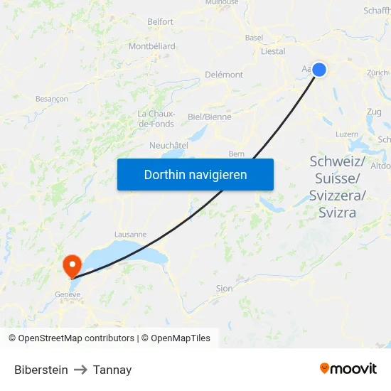 Biberstein to Tannay map