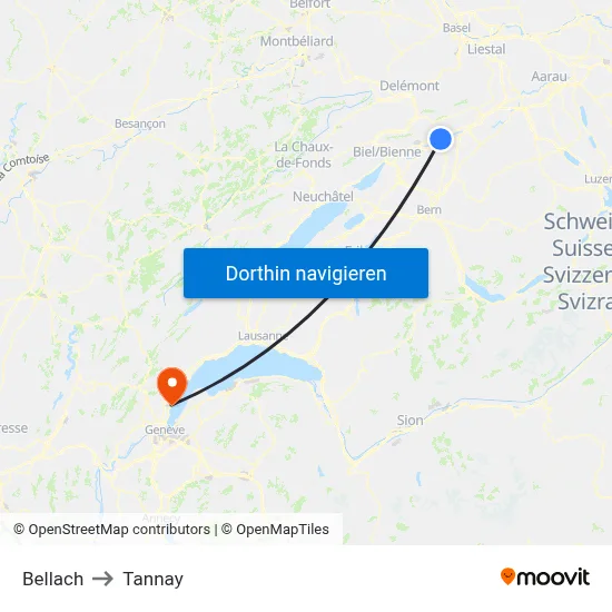 Bellach to Tannay map