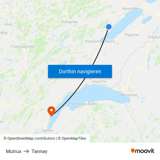 Mutrux to Tannay map