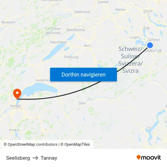 Seelisberg to Tannay map
