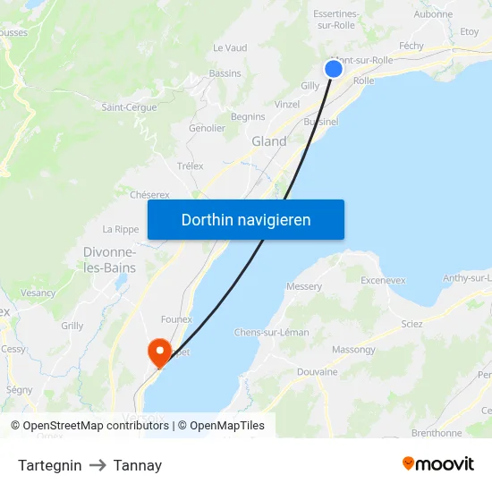 Tartegnin to Tannay map