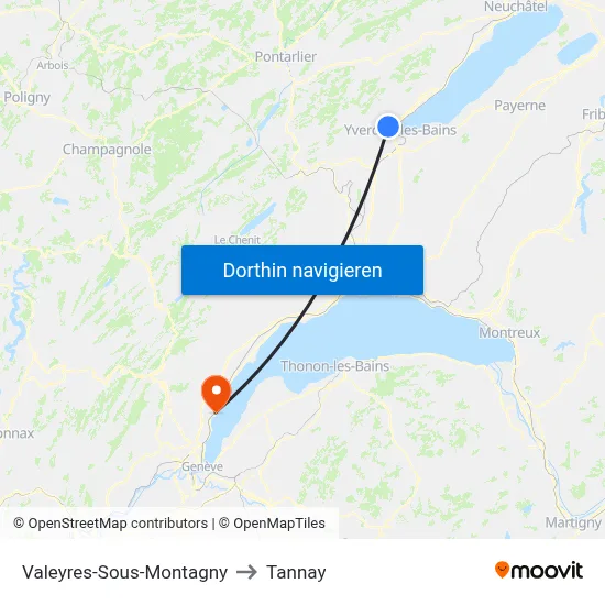Valeyres-Sous-Montagny to Tannay map