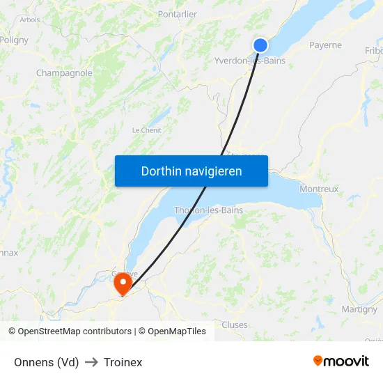 Onnens (Vd) to Troinex map