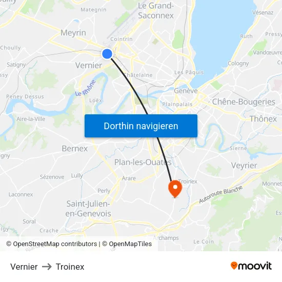 Vernier to Troinex map