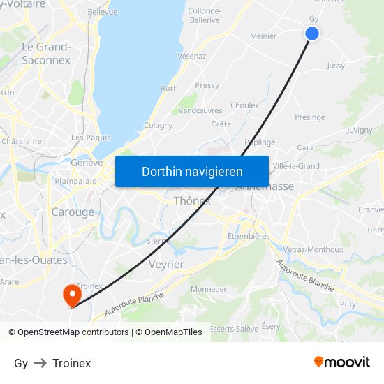Gy to Troinex map