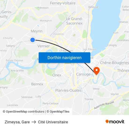Zimeysa, Gare to Cité Universitaire map