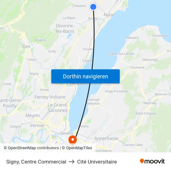 Signy, Centre Commercial to Cité Universitaire map