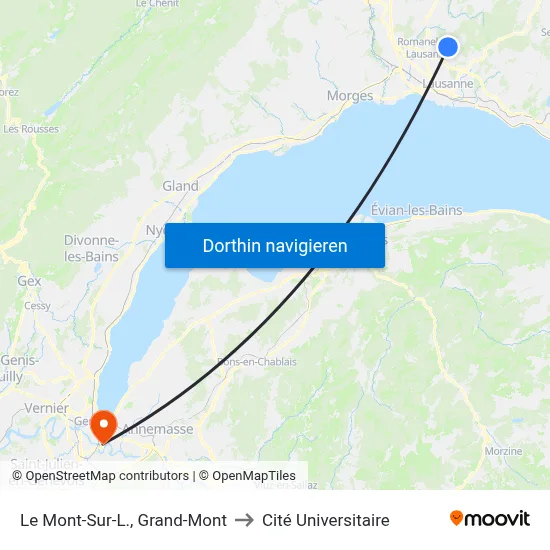Le Mont-Sur-L., Grand-Mont to Cité Universitaire map