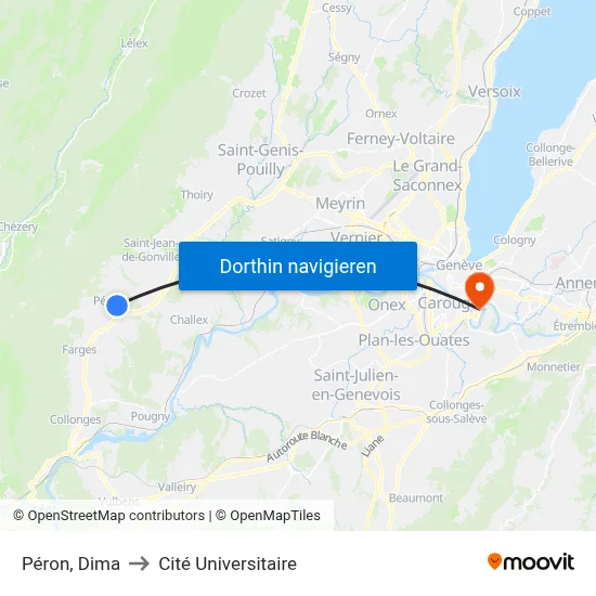 Péron, Dima to Cité Universitaire map
