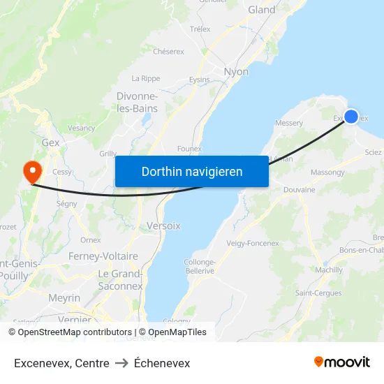 Excenevex, La Pinède to Échenevex map