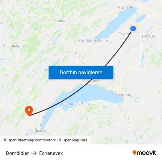 Domdidier to Échenevex map
