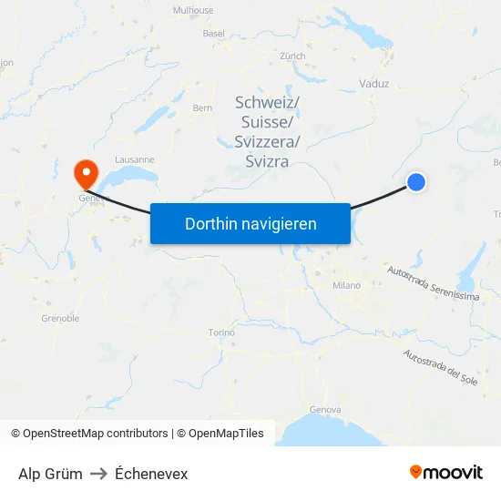 Alp Grüm to Échenevex map