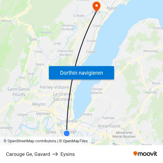 Carouge Ge, Gavard to Eysins map