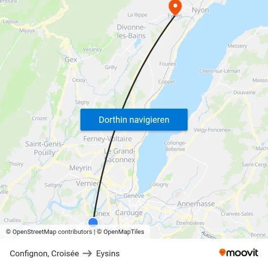 Confignon, Croisée to Eysins map