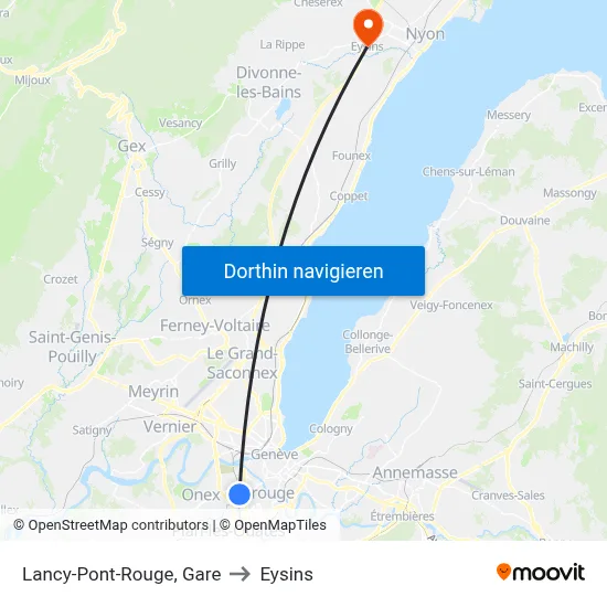 Lancy-Pont-Rouge, Gare to Eysins map