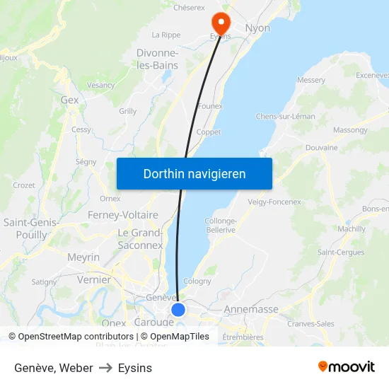 Genève, Weber to Eysins map