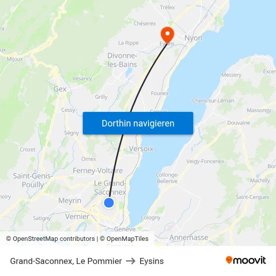 Grand-Saconnex, Le Pommier to Eysins map