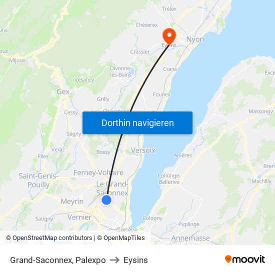 Grand-Saconnex, Palexpo to Eysins map