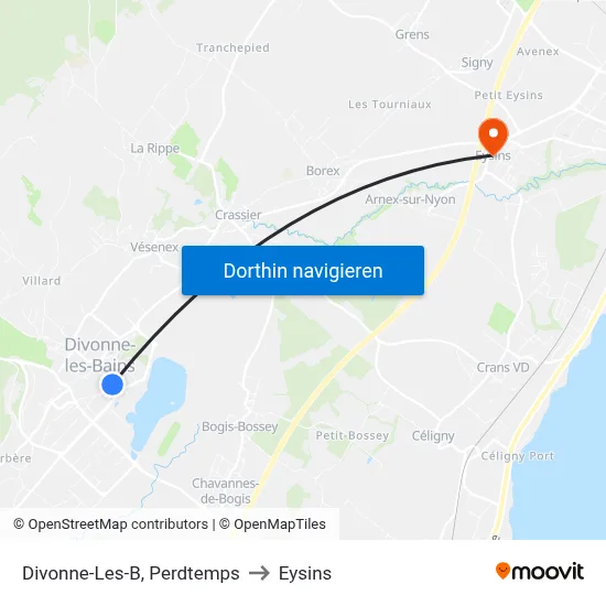 Divonne-Les-B, Perdtemps to Eysins map