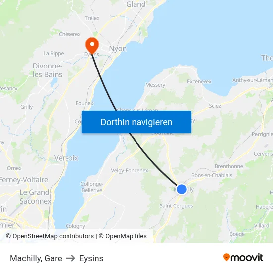 Machilly, Gare to Eysins map