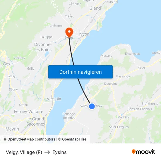 Veigy, Village (F) to Eysins map