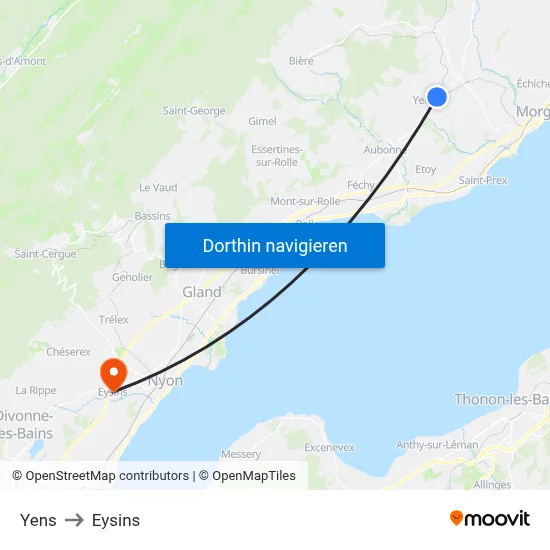 Yens to Eysins map