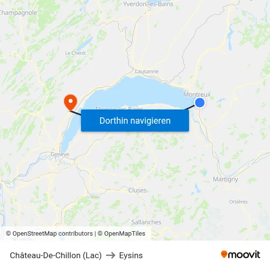 Château-De-Chillon (Lac) to Eysins map