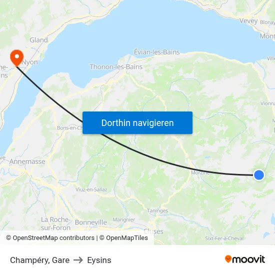 Champéry, Gare to Eysins map