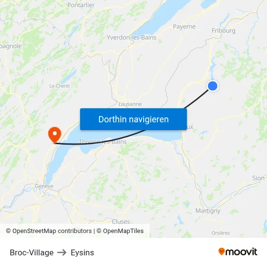 Broc-Village to Eysins map