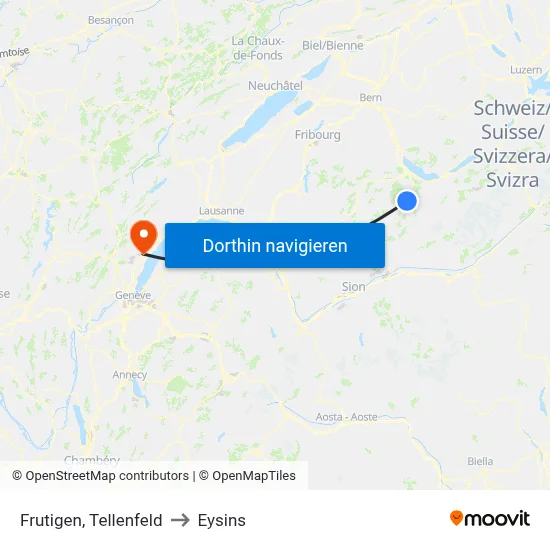 Frutigen, Tellenfeld to Eysins map