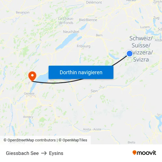 Giessbach See to Eysins map