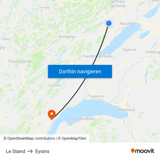 Le Stand to Eysins map