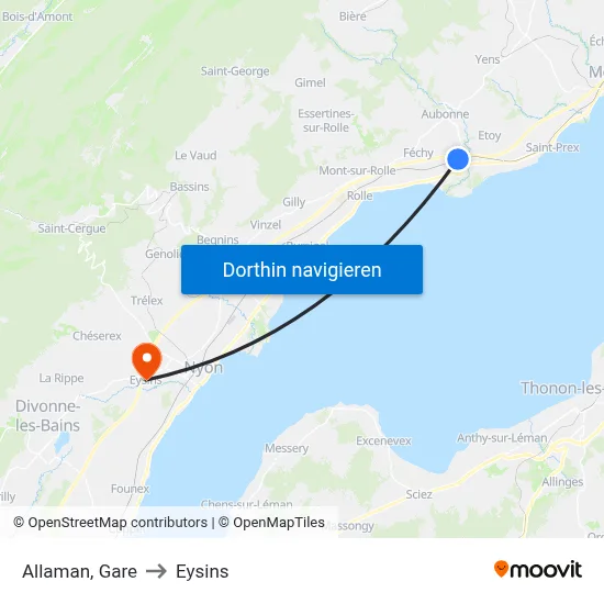 Allaman, Gare to Eysins map