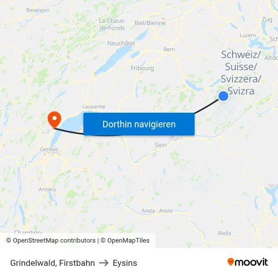 Grindelwald, Firstbahn to Eysins map