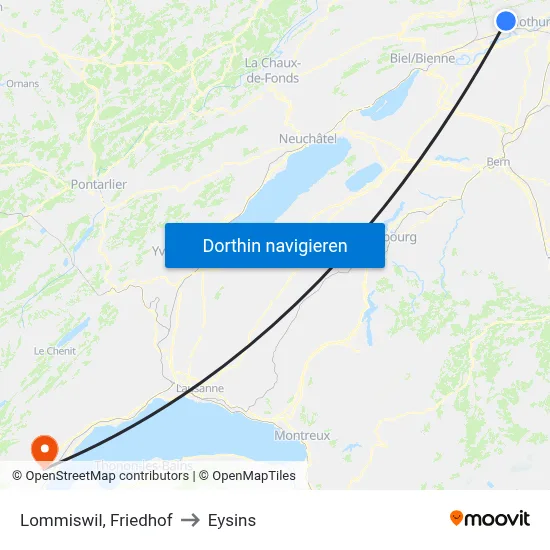 Lommiswil, Friedhof to Eysins map