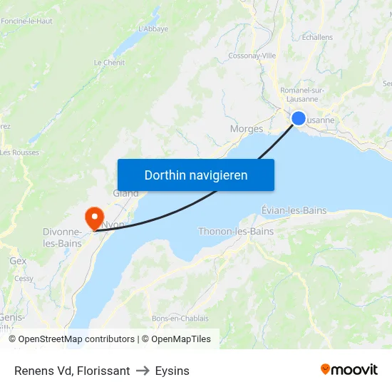 Renens Vd, Florissant to Eysins map