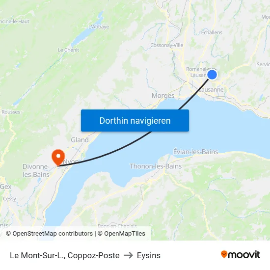 Le Mont-Sur-L., Coppoz-Poste to Eysins map