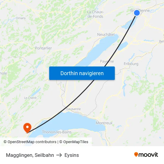 Magglingen, Seilbahn to Eysins map