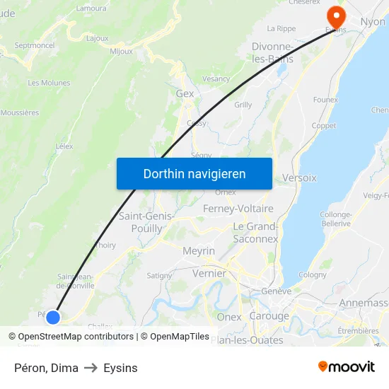 Péron, Dima to Eysins map