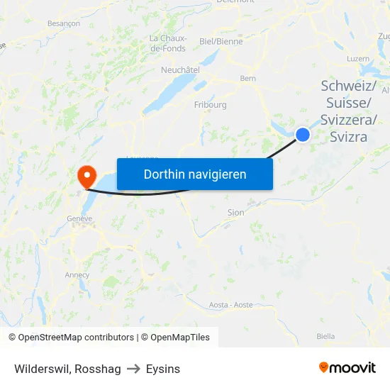 Wilderswil, Rosshag to Eysins map