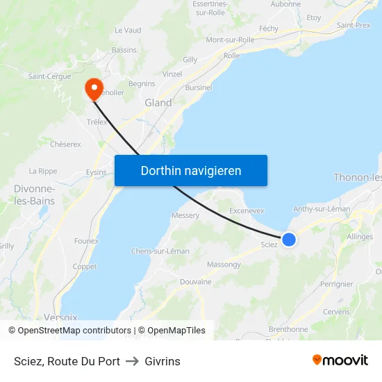 Sciez, Route Du Port to Givrins map