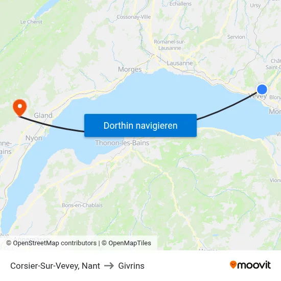 Corsier-Sur-Vevey, Nant to Givrins map
