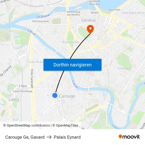 Carouge Ge, Gavard to Palais Eynard map