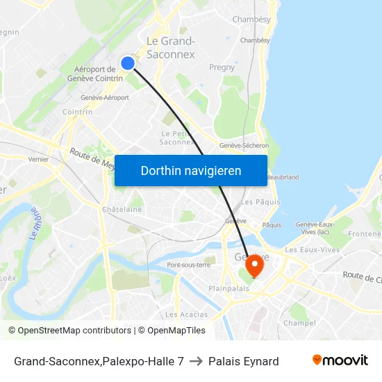 Grand-Saconnex,Palexpo-Halle 7 to Palais Eynard map