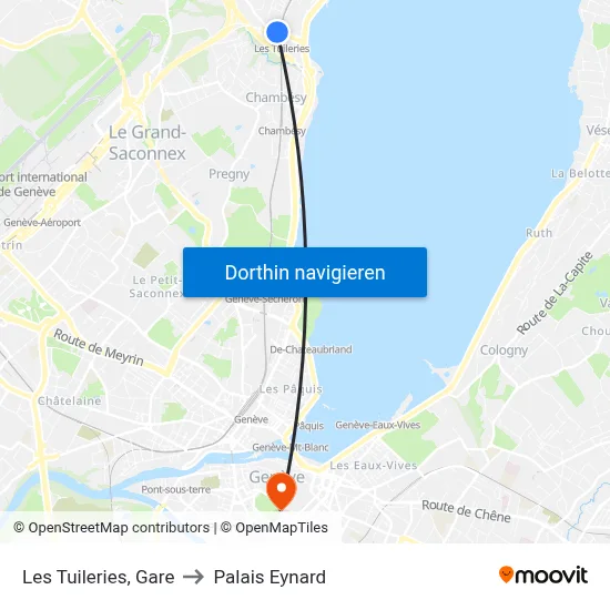 Les Tuileries, Gare to Palais Eynard map