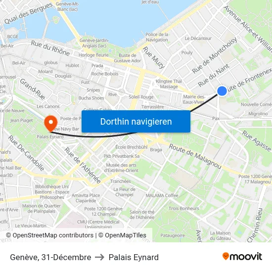 Genève, 31-Décembre to Palais Eynard map