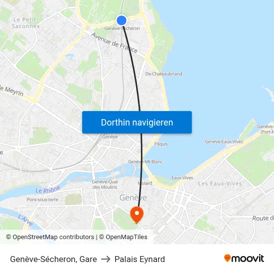 Genève-Sécheron, Gare to Palais Eynard map