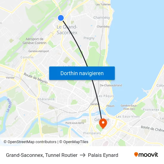 Grand-Saconnex, Tunnel Routier to Palais Eynard map