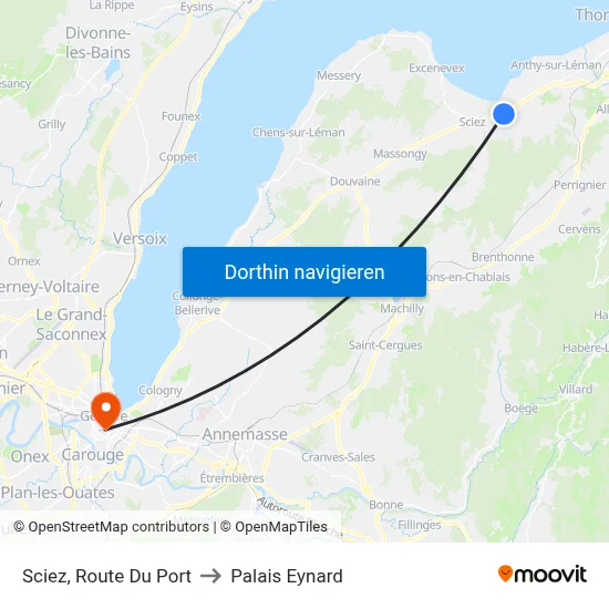 Sciez, Route Du Port to Palais Eynard map